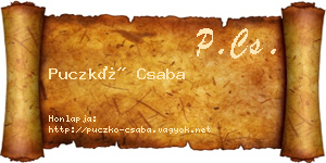 Puczkó Csaba névjegykártya